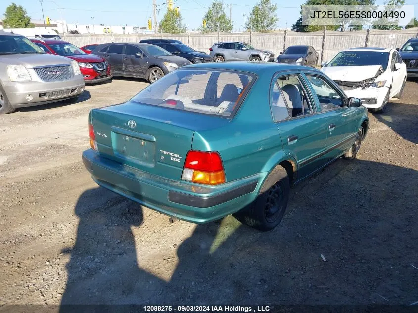 1995 Toyota Tercel Dx VIN: JT2EL56E5S0004490 Lot: 12088275