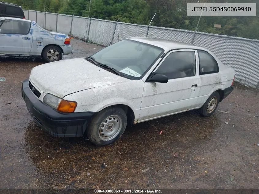 1995 Toyota Tercel Std VIN: JT2EL55D4S0069940 Lot: 40308063