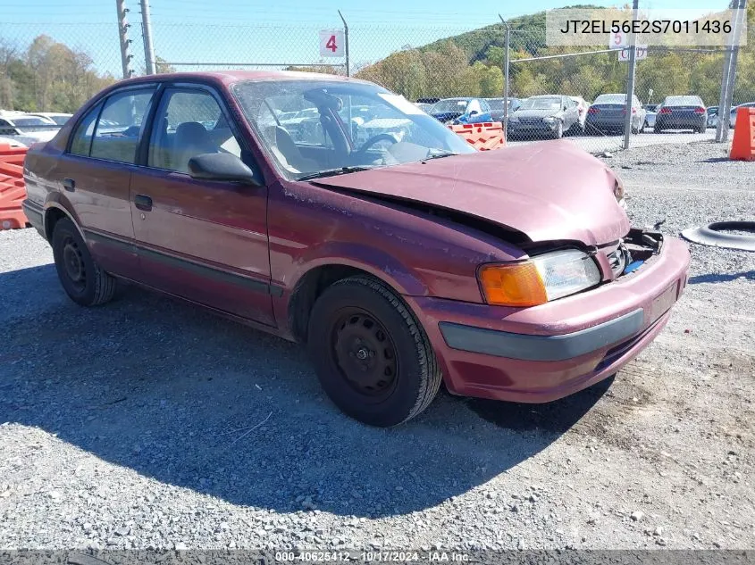 1995 Toyota Tercel Dx VIN: JT2EL56E2S7011436 Lot: 40625412