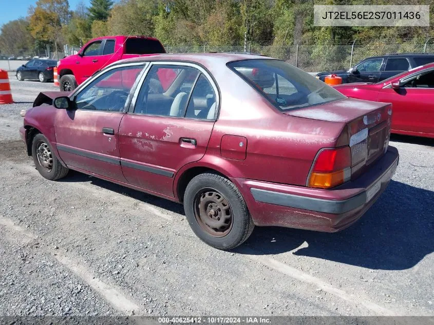 1995 Toyota Tercel Dx VIN: JT2EL56E2S7011436 Lot: 40625412