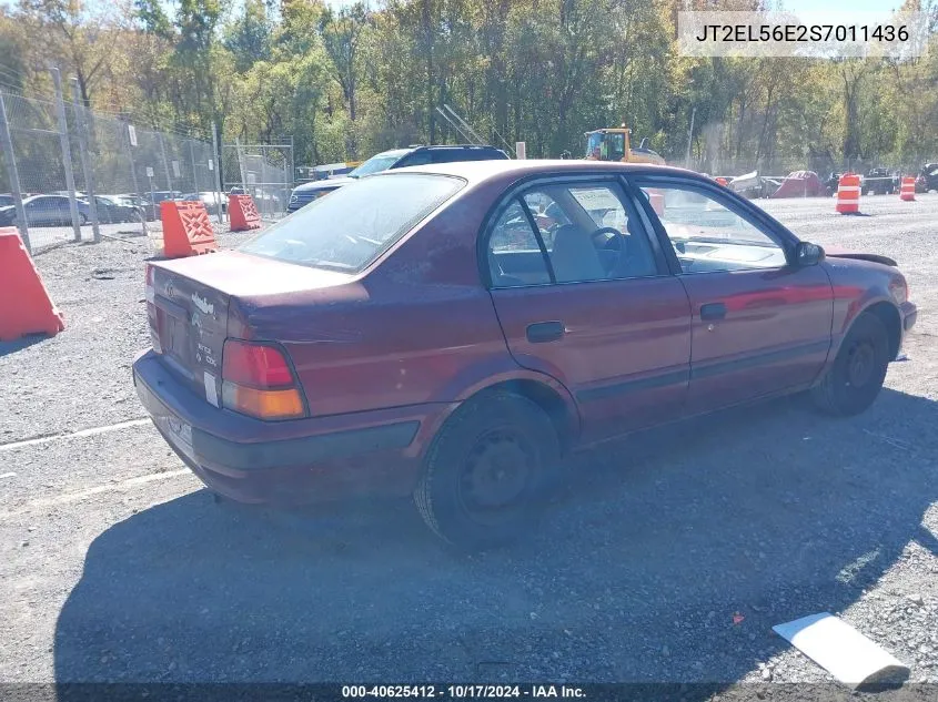 1995 Toyota Tercel Dx VIN: JT2EL56E2S7011436 Lot: 40625412