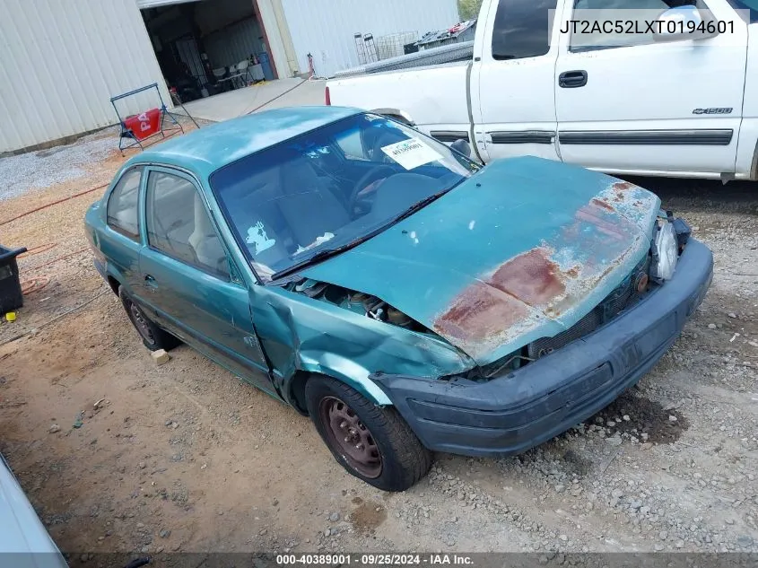 1996 Toyota Tercel Std/Dx VIN: JT2AC52LXT0194601 Lot: 40389001