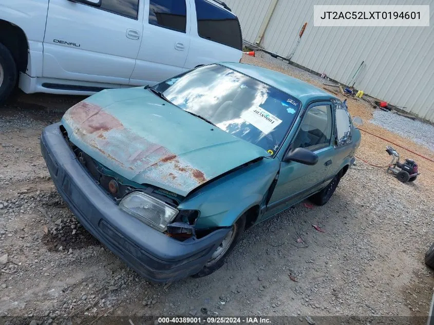 1996 Toyota Tercel Std/Dx VIN: JT2AC52LXT0194601 Lot: 40389001