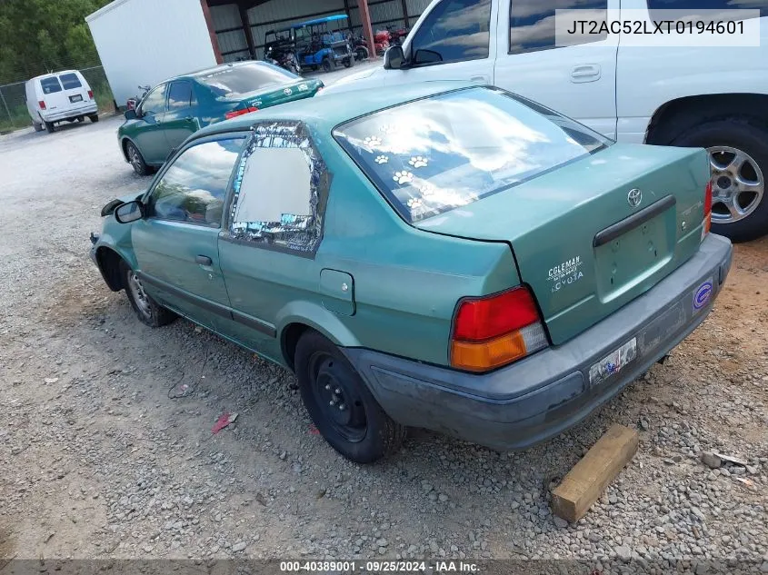 1996 Toyota Tercel Std/Dx VIN: JT2AC52LXT0194601 Lot: 40389001