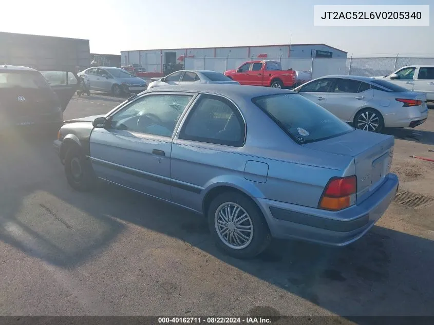 1997 Toyota Tercel Ce VIN: JT2AC52L6V0205340 Lot: 40162711