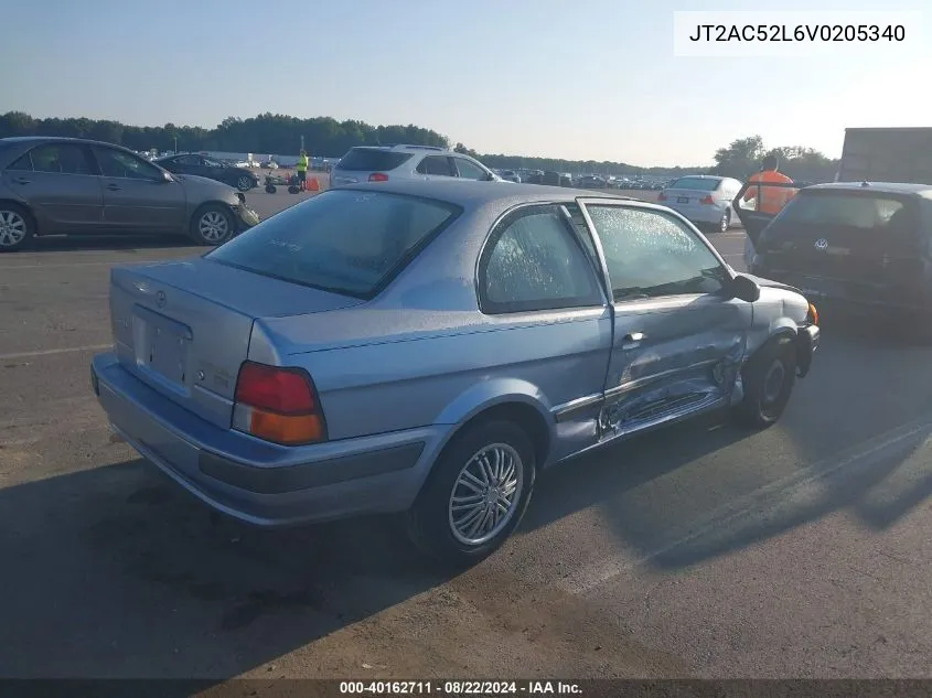 1997 Toyota Tercel Ce VIN: JT2AC52L6V0205340 Lot: 40162711