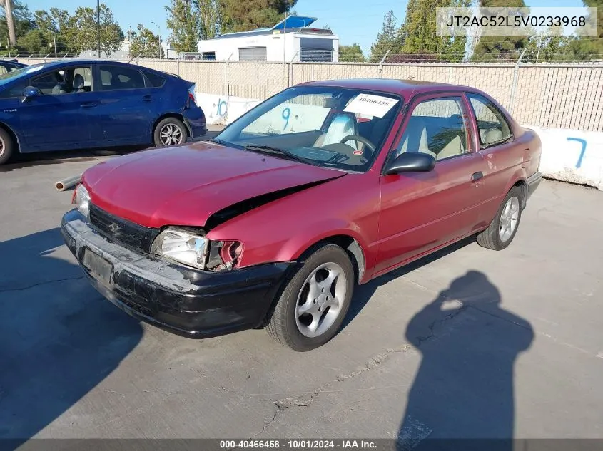 1997 Toyota Tercel Ce VIN: JT2AC52L5V0233968 Lot: 40466458