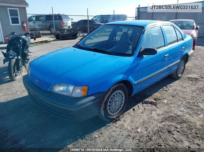 1998 Toyota Tercel Ce VIN: JT2BC53L6W0331637 Lot: 12095715