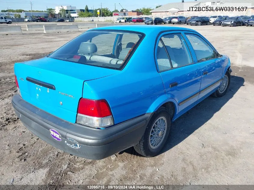 1998 Toyota Tercel Ce VIN: JT2BC53L6W0331637 Lot: 12095715