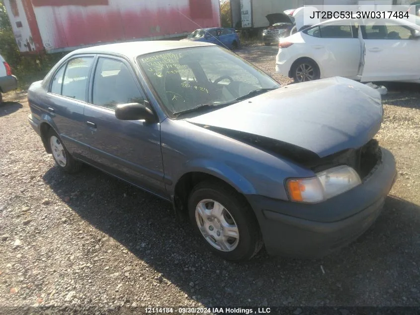 1998 Toyota Tercel Ce VIN: JT2BC53L3W0317484 Lot: 12114184