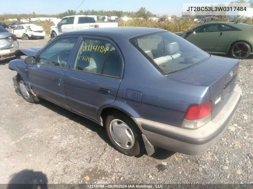 1998 Toyota Tercel Ce VIN: JT2BC53L3W0317484 Lot: 12114184