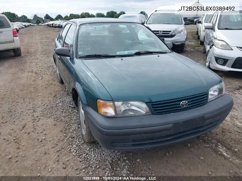 1999 Toyota Tercel Ce VIN: JT2BC53L8X0389492 Lot: 12023999