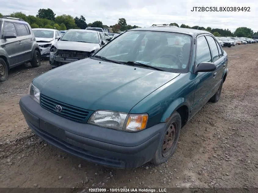 1999 Toyota Tercel Ce VIN: JT2BC53L8X0389492 Lot: 12023999