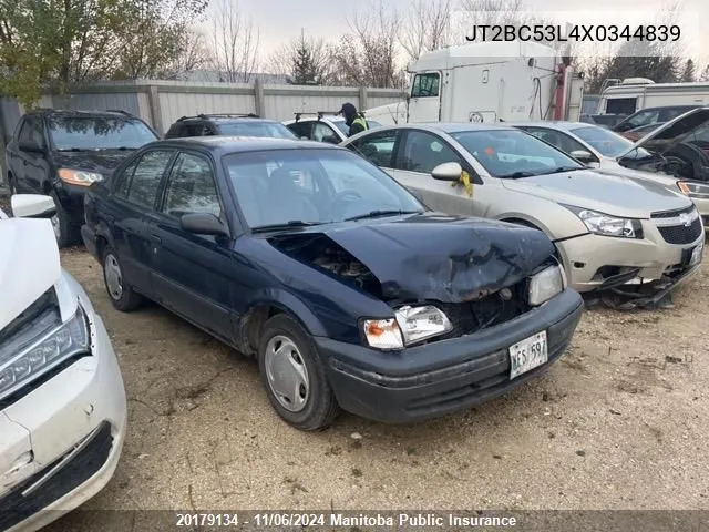 1999 Toyota Tercel Ce VIN: JT2BC53L4X0344839 Lot: 20179134