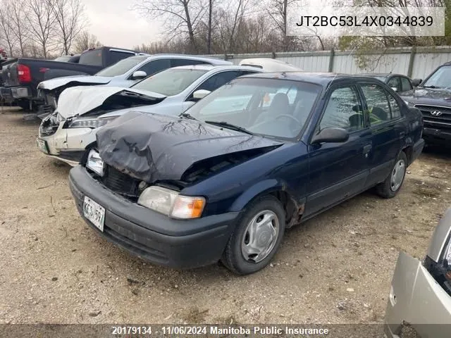 1999 Toyota Tercel Ce VIN: JT2BC53L4X0344839 Lot: 20179134