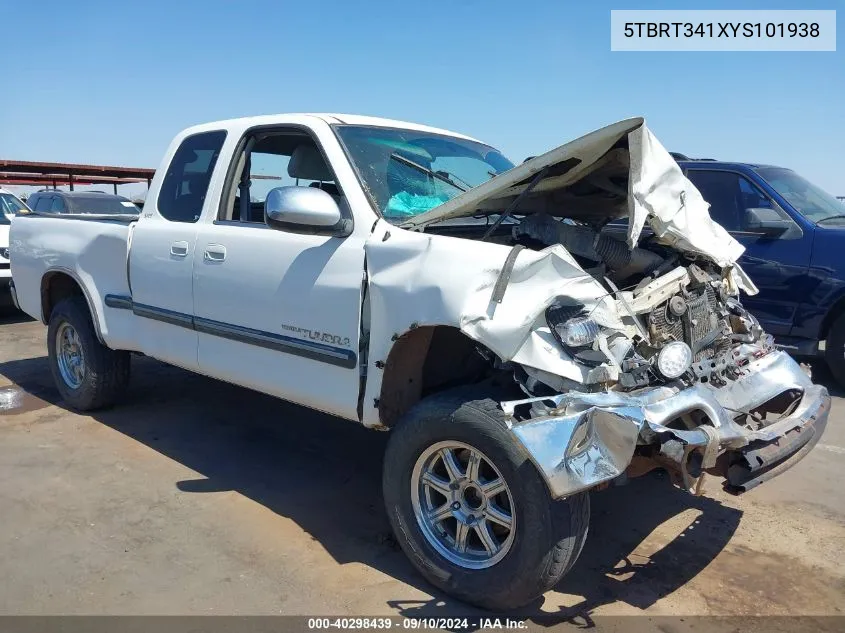 2000 Toyota Tundra Sr5 V8 VIN: 5TBRT341XYS101938 Lot: 40298439