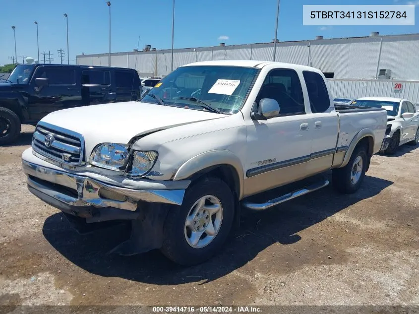 2001 Toyota Tundra Sr5 V8 VIN: 5TBRT34131S152784 Lot: 39414716