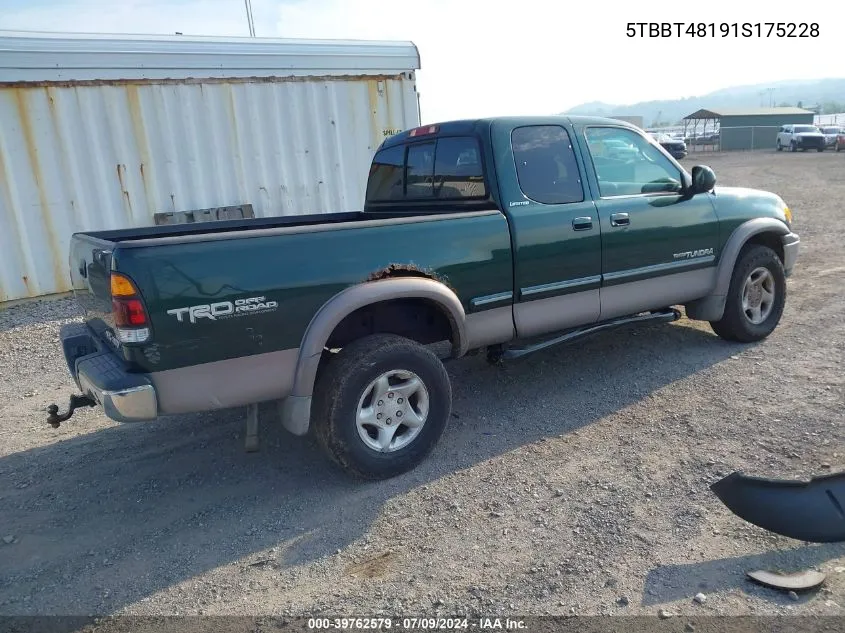 5TBBT48191S175228 2001 Toyota Tundra Ltd V8