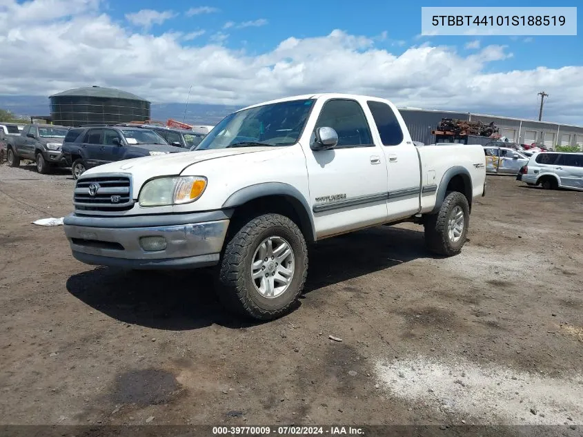 2001 Toyota Tundra Sr5 V8 VIN: 5TBBT44101S188519 Lot: 39770009