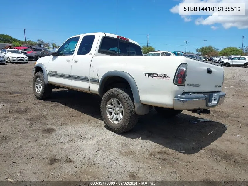 2001 Toyota Tundra Sr5 V8 VIN: 5TBBT44101S188519 Lot: 39770009