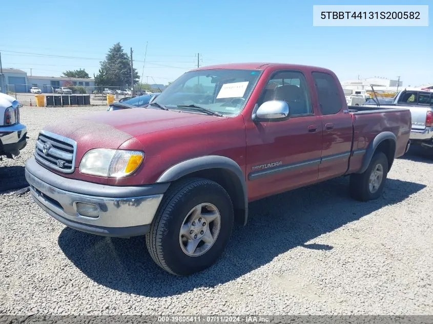 2001 Toyota Tundra Sr5 V8 VIN: 5TBBT44131S200582 Lot: 39805411