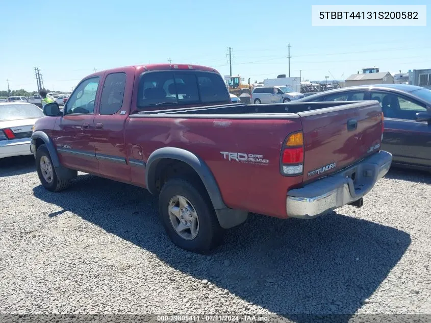 2001 Toyota Tundra Sr5 V8 VIN: 5TBBT44131S200582 Lot: 39805411