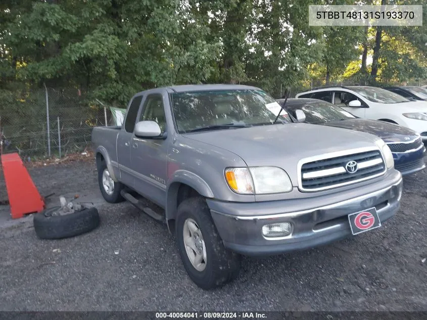 5TBBT48131S193370 2001 Toyota Tundra Ltd V8