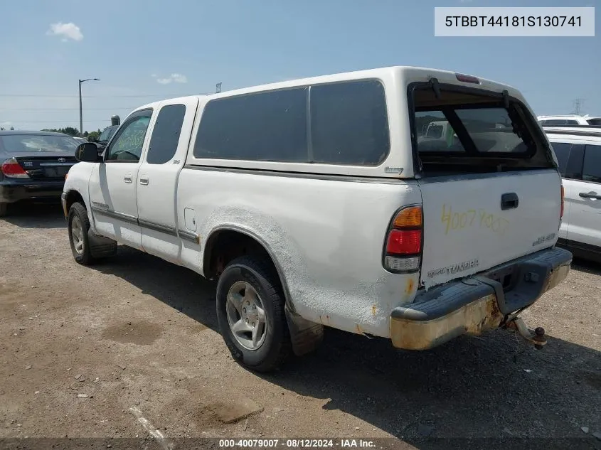 2001 Toyota Tundra Sr5 V8 VIN: 5TBBT44181S130741 Lot: 40079007