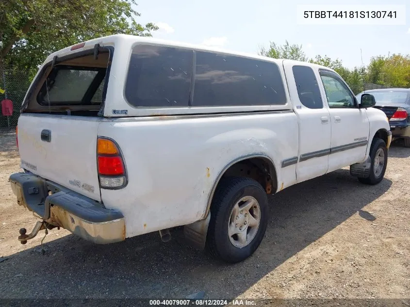 2001 Toyota Tundra Sr5 V8 VIN: 5TBBT44181S130741 Lot: 40079007