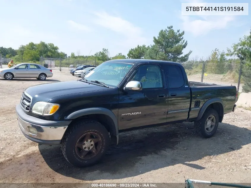 2001 Toyota Tundra Sr5 V8 VIN: 5TBBT44141S191584 Lot: 40186690