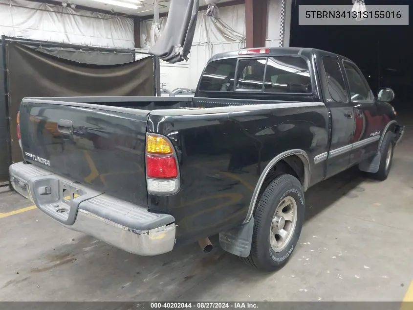 2001 Toyota Tundra Sr5 VIN: 5TBRN34131S155016 Lot: 40202044