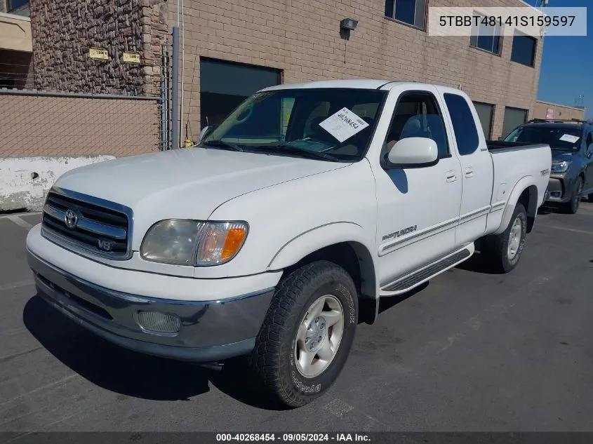 2001 Toyota Tundra Ltd V8 VIN: 5TBBT48141S159597 Lot: 40268454