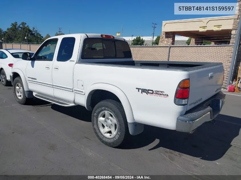 5TBBT48141S159597 2001 Toyota Tundra Ltd V8