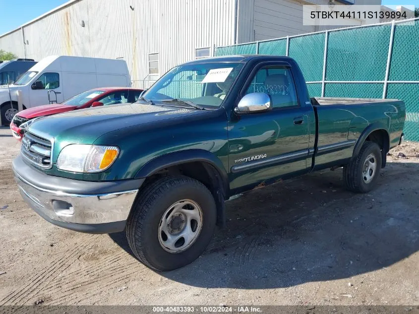 5TBKT44111S139894 2001 Toyota Tundra Sr5 V8