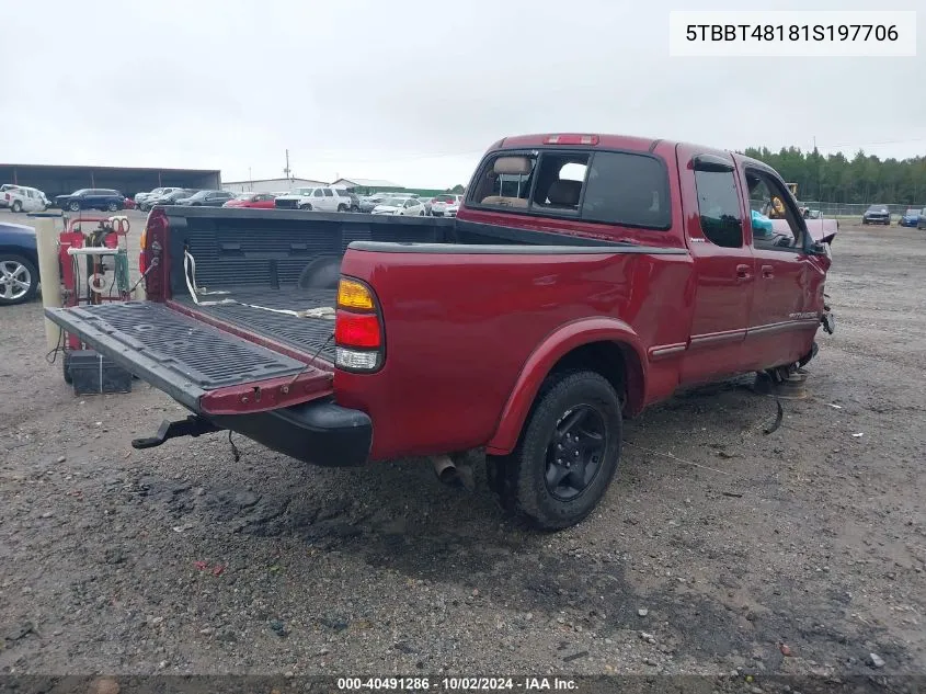 5TBBT48181S197706 2001 Toyota Tundra Ltd V8