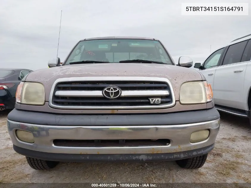 2001 Toyota Tundra Access Cab/Access Cab Sr5 VIN: 5TBRT34151S164791 Lot: 40501259