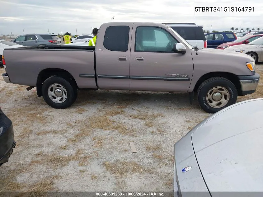 2001 Toyota Tundra Access Cab/Access Cab Sr5 VIN: 5TBRT34151S164791 Lot: 40501259