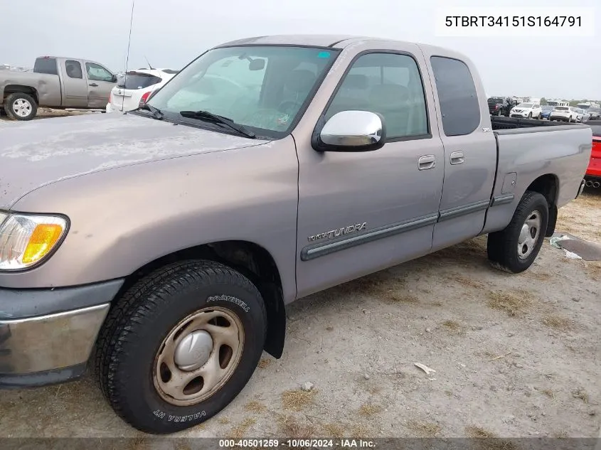 2001 Toyota Tundra Access Cab/Access Cab Sr5 VIN: 5TBRT34151S164791 Lot: 40501259