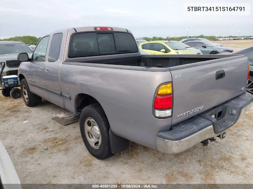 2001 Toyota Tundra Access Cab/Access Cab Sr5 VIN: 5TBRT34151S164791 Lot: 40501259