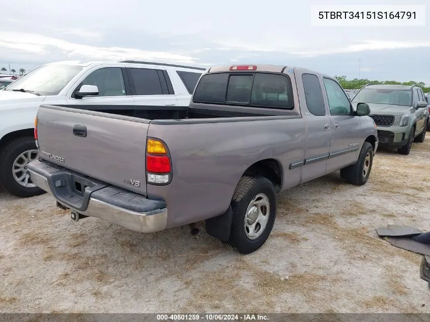 2001 Toyota Tundra Access Cab/Access Cab Sr5 VIN: 5TBRT34151S164791 Lot: 40501259