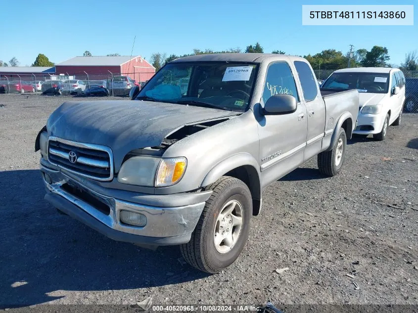 5TBBT48111S143860 2001 Toyota Tundra Ltd V8