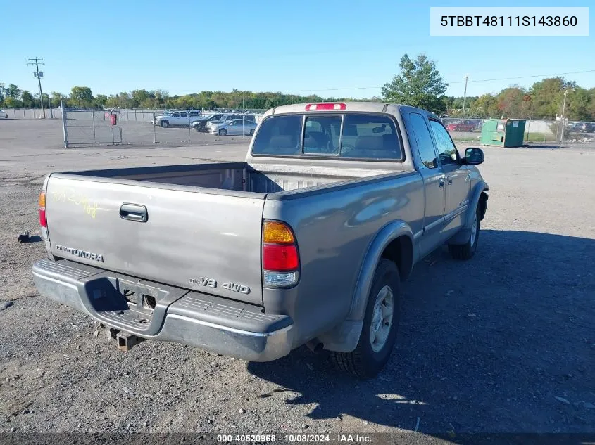 5TBBT48111S143860 2001 Toyota Tundra Ltd V8