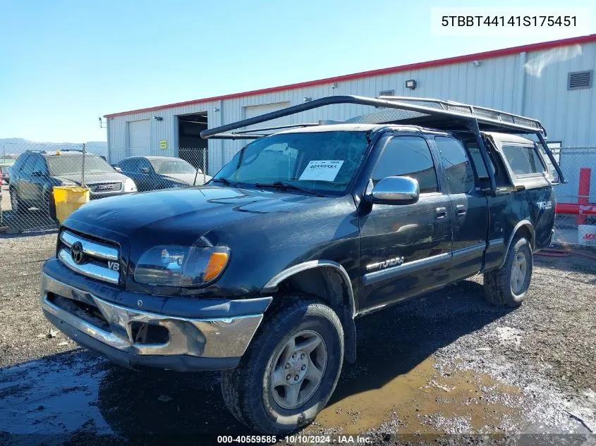 2001 Toyota Tundra Sr5 V8 VIN: 5TBBT44141S175451 Lot: 40559585