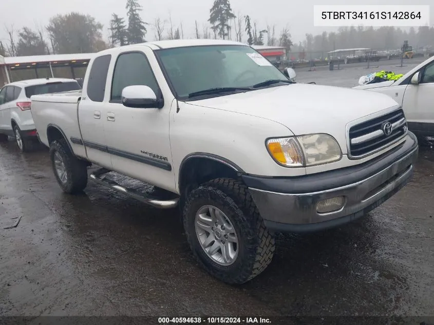 2001 Toyota Tundra Sr5 V8 VIN: 5TBRT34161S142864 Lot: 40594638