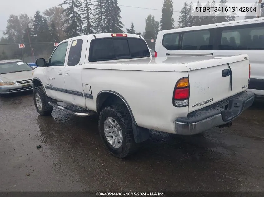 2001 Toyota Tundra Sr5 V8 VIN: 5TBRT34161S142864 Lot: 40594638