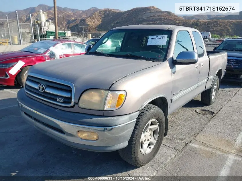 5TBRT34171S152674 2001 Toyota Tundra Sr5 V8