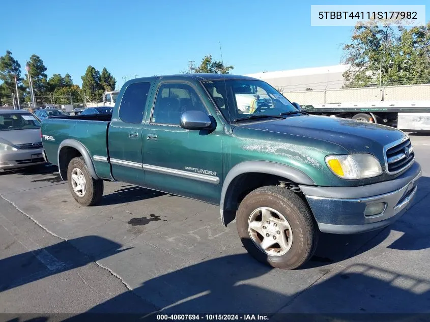 5TBBT44111S177982 2001 Toyota Tundra Sr5 V8