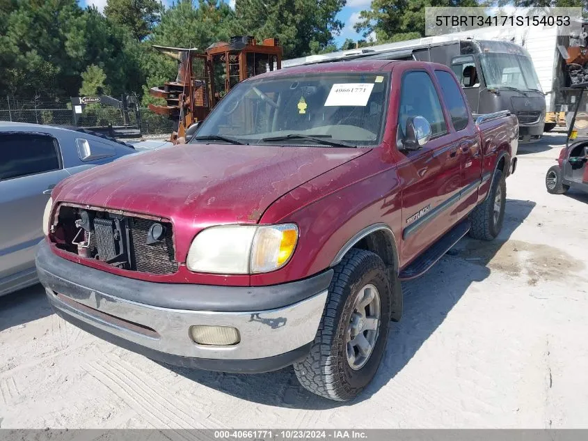 2001 Toyota Tundra Sr5 V8 VIN: 5TBRT34171S154053 Lot: 40661771