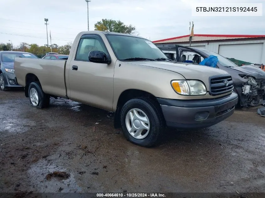 2001 Toyota Tundra VIN: 5TBJN32121S192445 Lot: 40664610