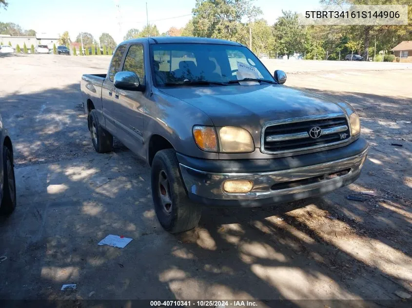 2001 Toyota Tundra Sr5 V8 VIN: 5TBRT34161S144906 Lot: 40710341